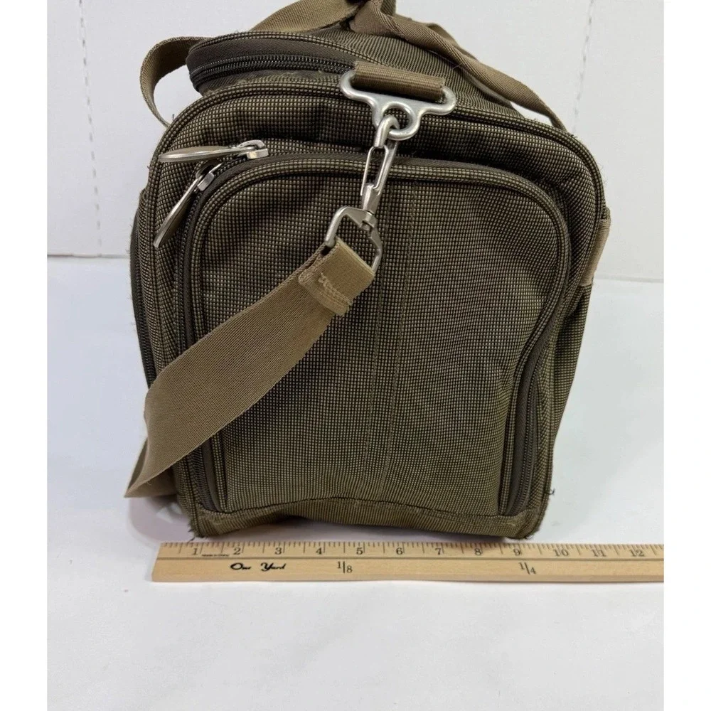 Vtg Eddie Bauer Skyway Luggage‎ Weekend Bag Carry On Olive Green Shoulder Strap